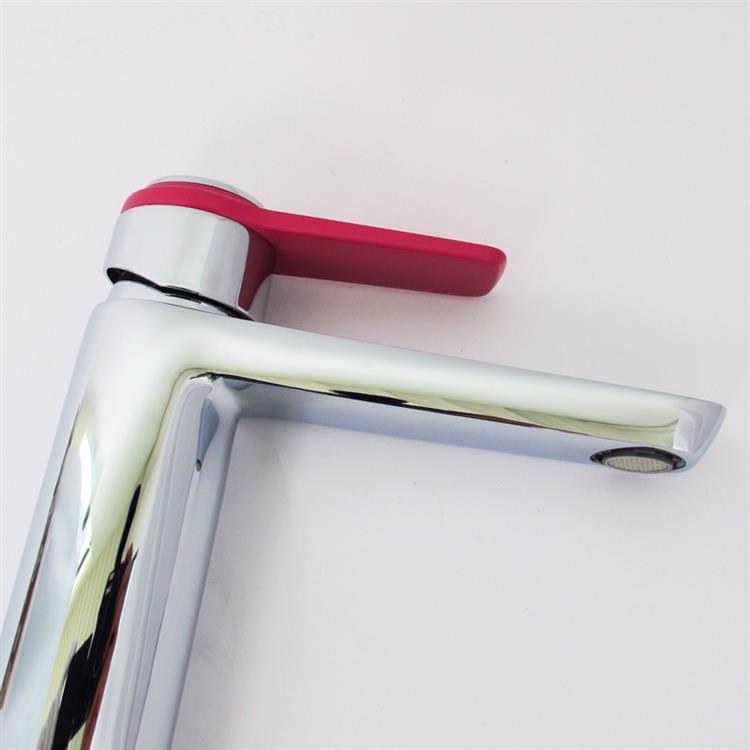 single handle pink silicon faucet