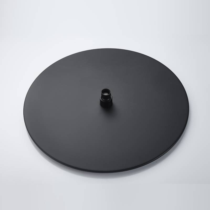 round shape mat black shower head