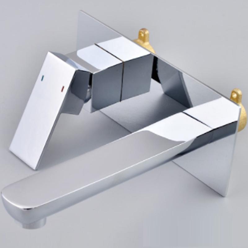 in-wall chrome concealed basin mixer