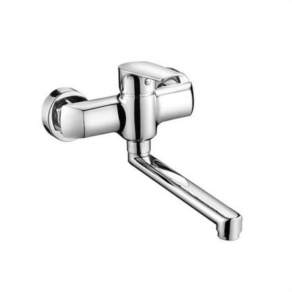 wall mounted brass kitchen faucet