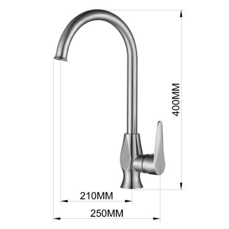 SUS 304 Single Handle Kitchen Sink Faucet