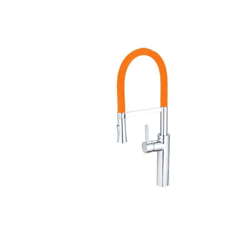 Orange Pipe Chrome Kitchen Sink Water Taps