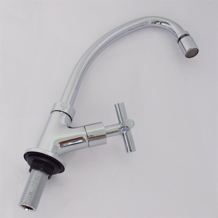Wall mount brass cold water kitchen tap