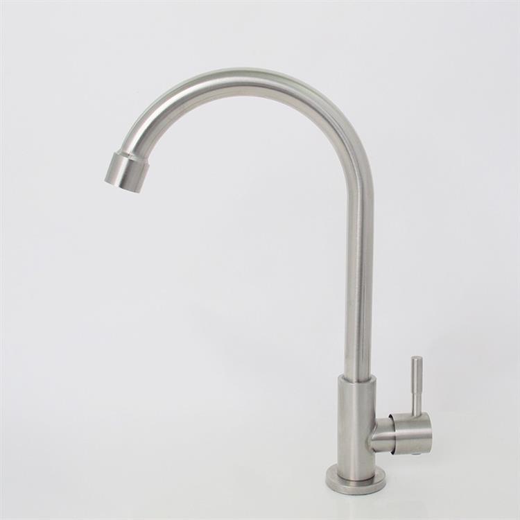 Deck mounted SUS 304 cold water kitchen sink faucet