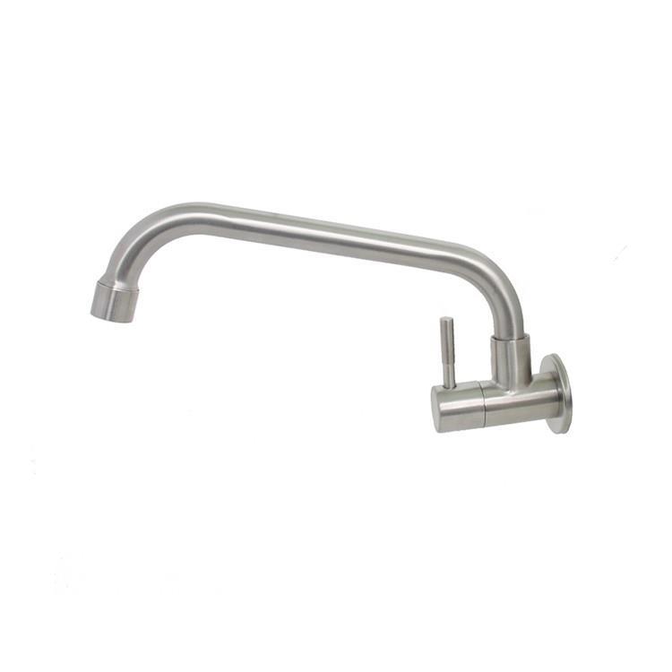 Wall mounted cold water kitchen faucet