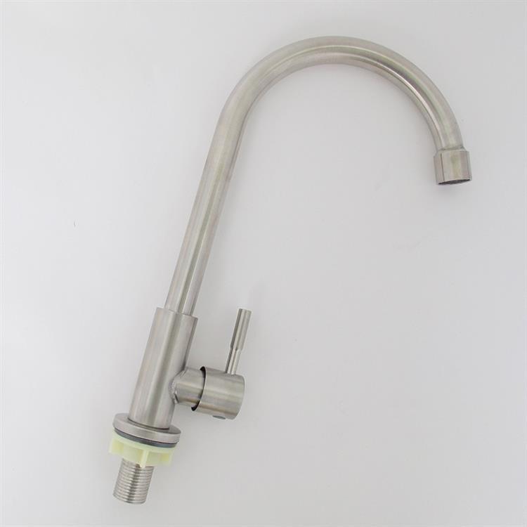 Deck mounted SUS 304 cold water kitchen sink faucet