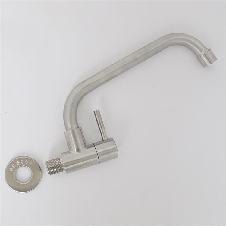Wall mounted cold water kitchen faucet
