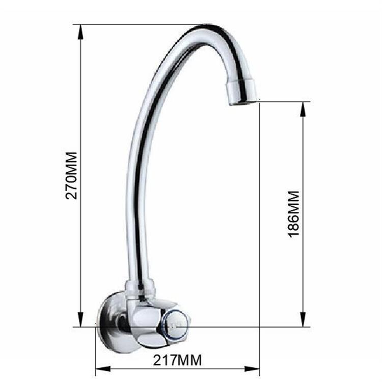 Wall mounted cold water kitchen sink water faucet