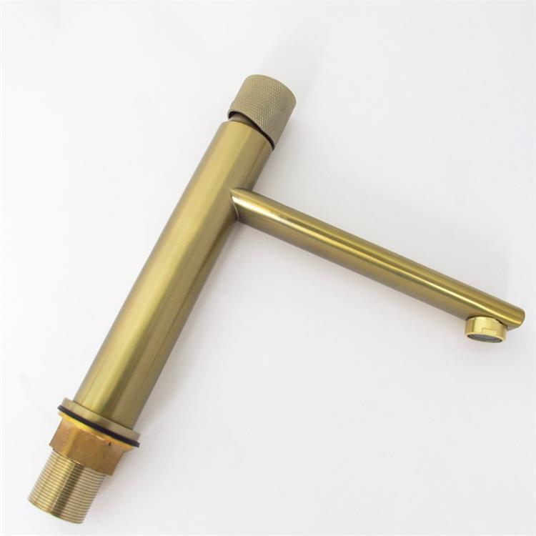 single handle hot cold golden color basin water taps