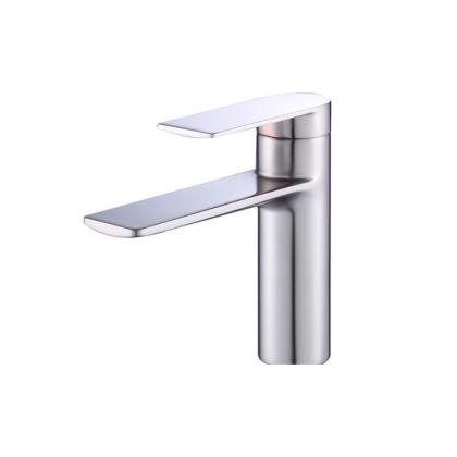 Deck-mount single handle chrome basin faucets