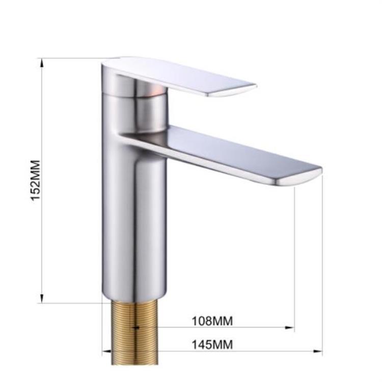 Deck-mount single handle chrome basin faucets