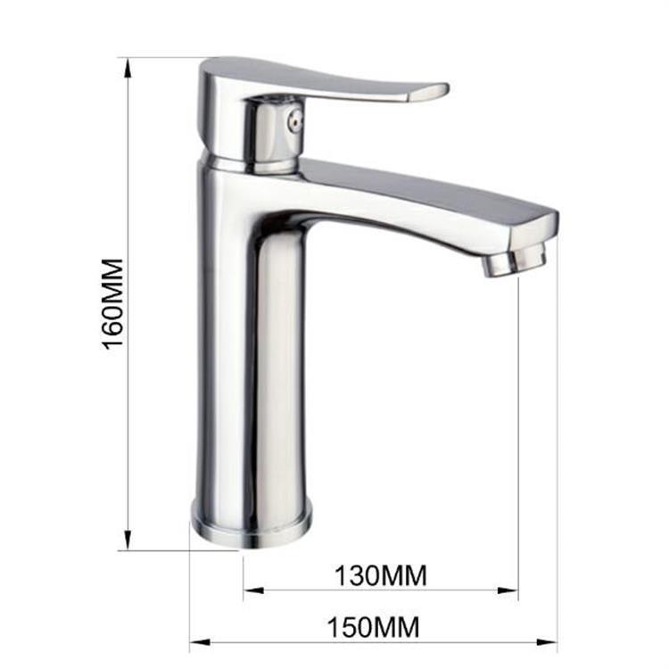 Deck-mount  vanity sink chrome basin faucet