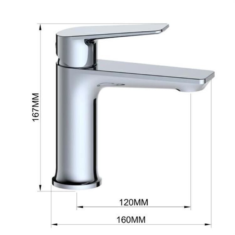 Deck-mount bathroom hot cold wash basin faucet