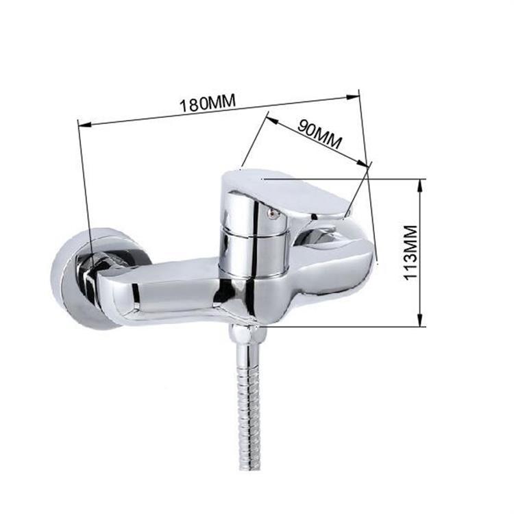 Wall mount single handle shower faucet