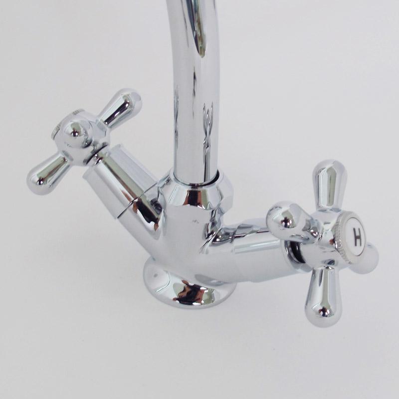 deck mounted factory price dual handle kitchen faucets