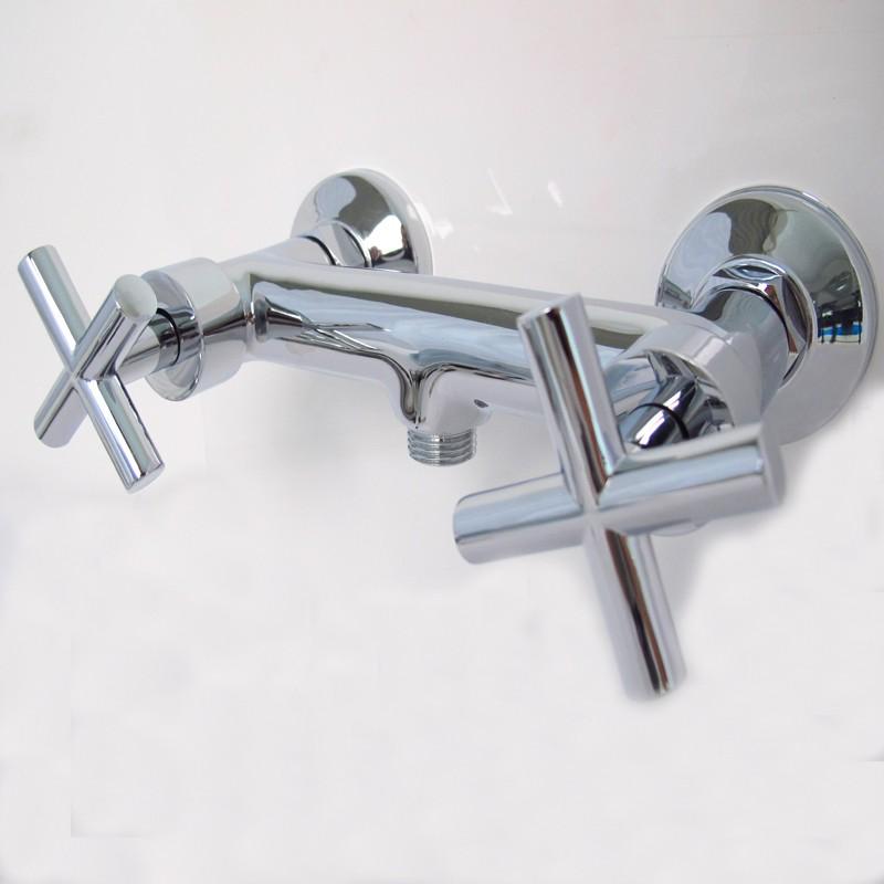 Wall mounted bathroom shower faucets