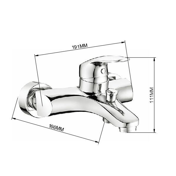 Wall mounted bath shower faucet