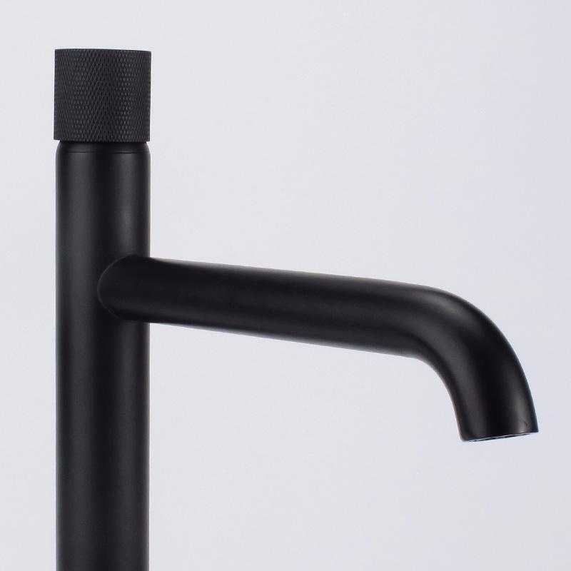 single handle brass black basin faucets