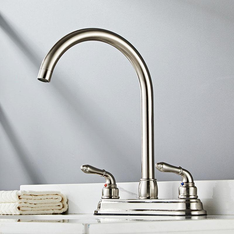 Customized dual handle basin faucets